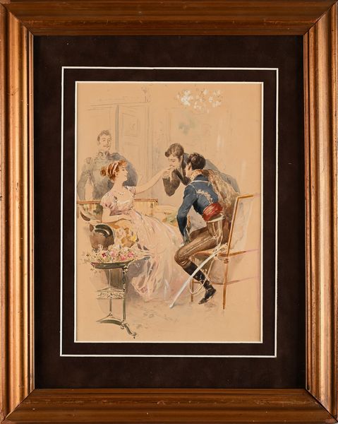 Pietro Scoppetta : Il baciamano  - Asta Dipinti del XIX e XX secolo - Associazione Nazionale - Case d'Asta italiane