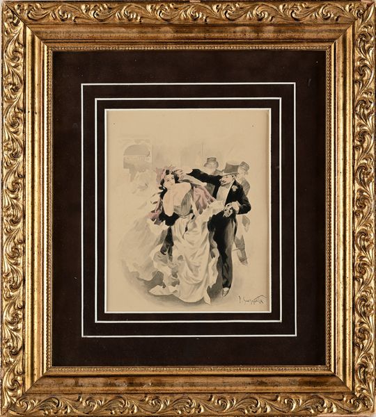 Pietro Scoppetta : Al ballo  - Asta Dipinti del XIX e XX secolo - Associazione Nazionale - Case d'Asta italiane