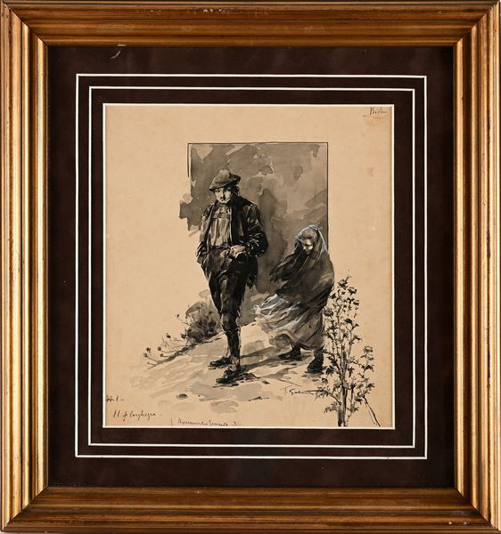 Francesco Galante : Tavola per illustrazione di �Racconti della Steppa�  (N.1, Annunciatore Tempesta)  - Asta Dipinti del XIX e XX secolo - Associazione Nazionale - Case d'Asta italiane