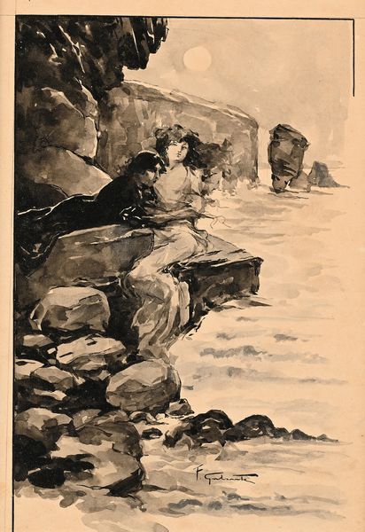 Francesco Galante : Tavola per un' illustrazione  - Asta Dipinti del XIX e XX secolo - Associazione Nazionale - Case d'Asta italiane