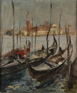 GUIDO TALLONE - Gondole a Venezia
