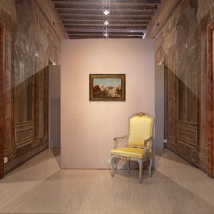 Eugène Fromentin : Accampamento arabo nei pressi delle mura di una citt�  - Asta Dipinti del XIX e XX secolo - Associazione Nazionale - Case d'Asta italiane