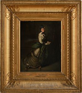 Pierre François Eugène Giraud : La giovane pattinatrice  - Asta Dipinti del XIX e XX secolo - Associazione Nazionale - Case d'Asta italiane