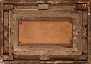 Alfred Montague : Borgo costiero con mare in tempesta  - Asta Dipinti del XIX e XX secolo - Associazione Nazionale - Case d'Asta italiane