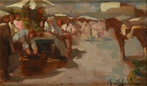 Alfredo Del Sordo - Scena di vita al mercato