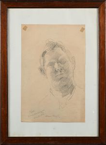 Alessio Issupoff : Autoritratto  - Asta Dipinti del XIX e XX secolo - Associazione Nazionale - Case d'Asta italiane