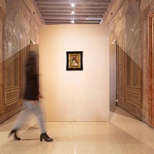 Rubens Santoro : Ritratto di giovane donna in un interno  - Asta Dipinti del XIX e XX secolo - Associazione Nazionale - Case d'Asta italiane