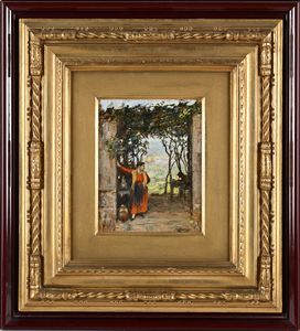 Vincenzo Migliaro : 'La Pagliarella'  - Asta Dipinti del XIX e XX secolo - Associazione Nazionale - Case d'Asta italiane