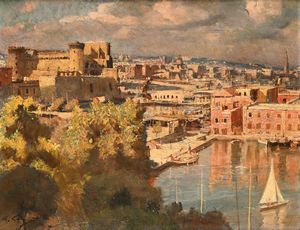 Francesco Galante - 'Antica dàrsena - Napoli - Giugno 1946'	