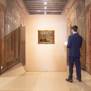 Francesco Galante : 'Antica d�rsena - Napoli - Giugno 1946'	  - Asta Dipinti del XIX e XX secolo - Associazione Nazionale - Case d'Asta italiane