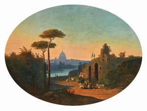 Scuola Europea del XIX secolo - Veduta di Roma