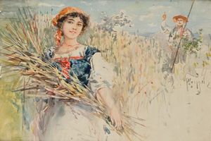 Pietro Scoppetta - La raccolta del grano