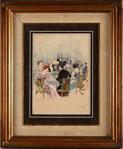 Pietro Scoppetta : 'Il Principe dei Cuochi'  - Asta Dipinti del XIX e XX secolo - Associazione Nazionale - Case d'Asta italiane