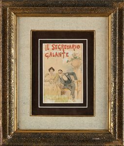 Pietro Scoppetta : 'il segretario galante'  - Asta Dipinti del XIX e XX secolo - Associazione Nazionale - Case d'Asta italiane