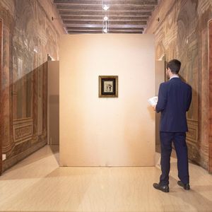 Pietro Scoppetta : Al ballo  - Asta Dipinti del XIX e XX secolo - Associazione Nazionale - Case d'Asta italiane