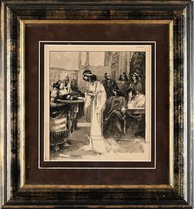 Francesco Galante : Salom� con la testa del Battista - Tavola per copertina  - Asta Dipinti del XIX e XX secolo - Associazione Nazionale - Case d'Asta italiane