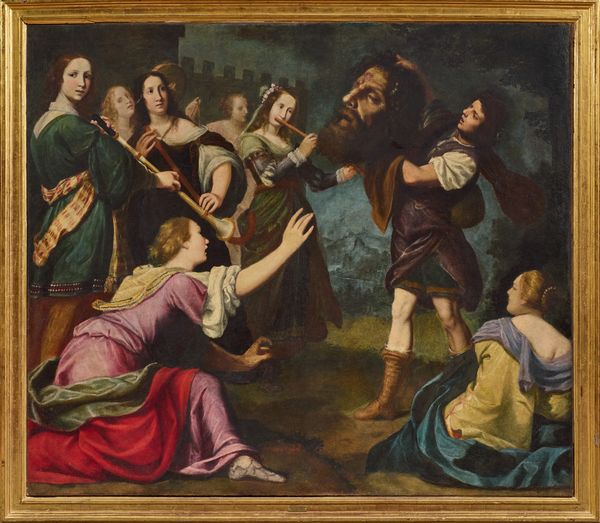 Scuola fiorentina del XVII secolo : Trionfo di David  - Asta Importanti Dipinti Antichi - Associazione Nazionale - Case d'Asta italiane