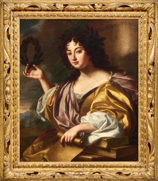 Nicolas Régnier (ambito di) : Ritratto femminile come Allegoria della Gloria  - Asta Importanti Dipinti Antichi - Associazione Nazionale - Case d'Asta italiane