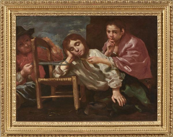 Bernardo Keilhau, detto Monsù Bernardo : Tre bambini intenti a giocare (Allegoria dell'Olfatto)  - Asta Importanti Dipinti Antichi - Associazione Nazionale - Case d'Asta italiane