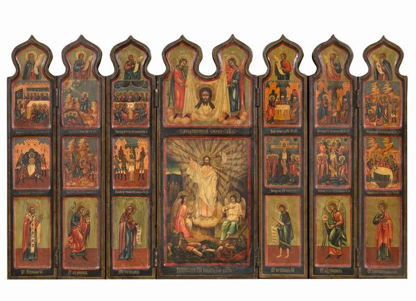Polittico russo da viaggio del XIX secolo : Veronica e Cristo risorto  - Asta Importanti Dipinti Antichi - Associazione Nazionale - Case d'Asta italiane