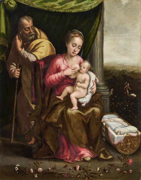 Orsola Maddalena Caccia (attr. a) : Sacra Famiglia  - Asta Importanti Dipinti Antichi - Associazione Nazionale - Case d'Asta italiane