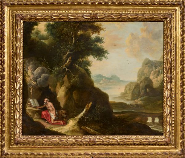 Paul Brill (attr. a) : San Gerolamo penitente  - Asta Importanti Dipinti Antichi - Associazione Nazionale - Case d'Asta italiane