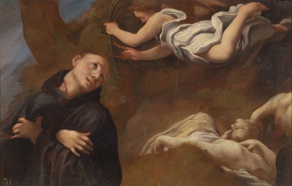 Scuola del Correggio del XVII secolo : Santo martire in estasi  - Asta Importanti Dipinti Antichi - Associazione Nazionale - Case d'Asta italiane