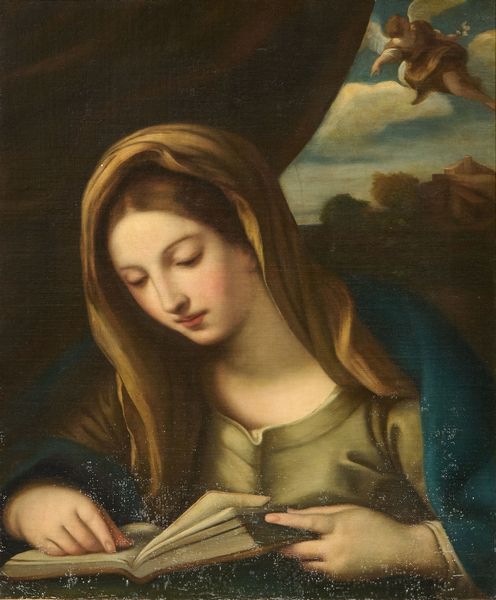 Scuola di Guido Reni della fine del XVII secolo : Madonna dello studio  - Asta Importanti Dipinti Antichi - Associazione Nazionale - Case d'Asta italiane