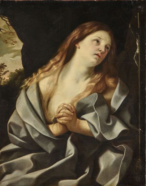 Scuola bolognese del XVII secolo : Maddalena penitente  - Asta Importanti Dipinti Antichi - Associazione Nazionale - Case d'Asta italiane