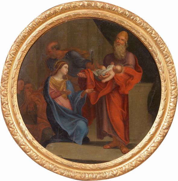 Scuola genovese del XVII secolo : Presentazione al Tempio  - Asta Importanti Dipinti Antichi - Associazione Nazionale - Case d'Asta italiane