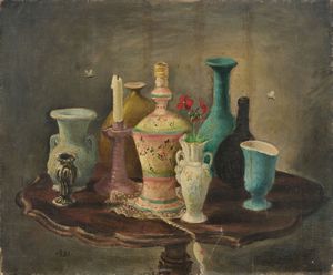 Gianni Vagnetti - Natura morta con brocche
