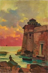 Renato Natali - Lazzaretto al tramonto
