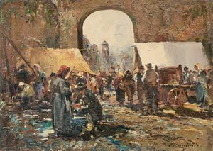 Ferruccio Rontini - Giorno di mercato a Vicchio