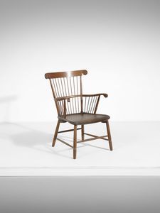BUFFA PAOLO (1903 - 1970) - Poltroncina con schienale a bacchette per Marelli & Colico, Cantù