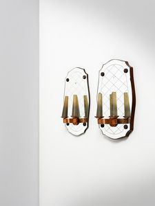 MANIFATTURA ITALIANA - Coppia di lampade da parete a due luci