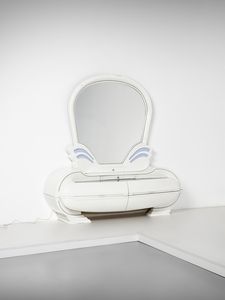 FONTE DEL MOBILE - Mobile toeletta luminoso a quattro cassetti con grande specchiera