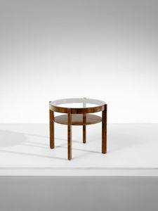 MANIFATTURA ITALIANA - Tavolino déco da salotto con piano circolare