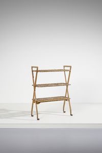BUFFA PAOLO (1903 - 1970) - Etagere su ruote a tre ripiani esecuzione Serafino Arrighi, Cantù o Mariano Comense