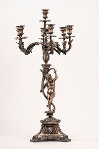 VALLE' & GANDINI - Grande candelabro con putto