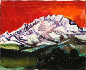 Renato Guttuso - Tramonto sul Monte Rosa