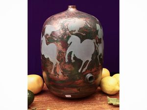 Paolo Staccioli - Grande vaso in ceramica a lustro 1995