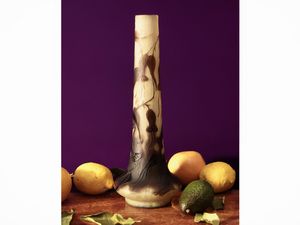 Émile Gallé - Vaso in vetro doppio a cammeo