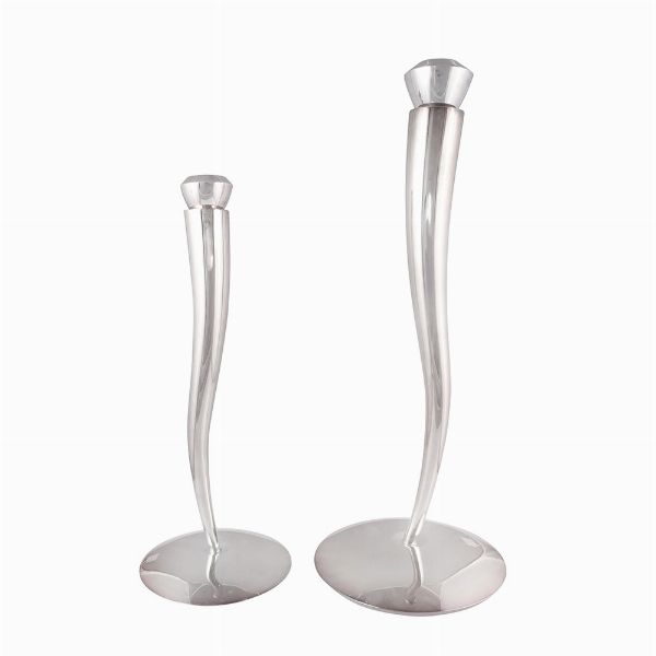 COPPIA DI CANDELIERI, POMELLATO  - Asta Gioielli importanti e argenti  - Associazione Nazionale - Case d'Asta italiane