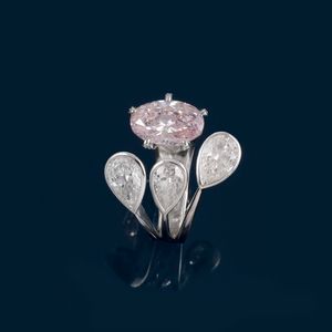 ANELLO, DIAMANTE ROSA, SCAVIA  - Asta Gioielli importanti e argenti  - Associazione Nazionale - Case d'Asta italiane