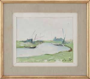 Renzo Zanutto - Paesaggio fluviale