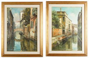 Loris Vendramin - Coppia di paesaggi veneziani