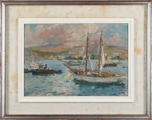 Dina Bellotti - Marina con imbarcazioni