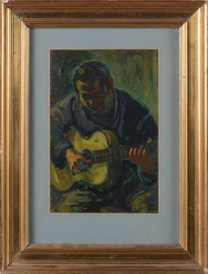Raffaele Collina - Figura maschile con chitarra