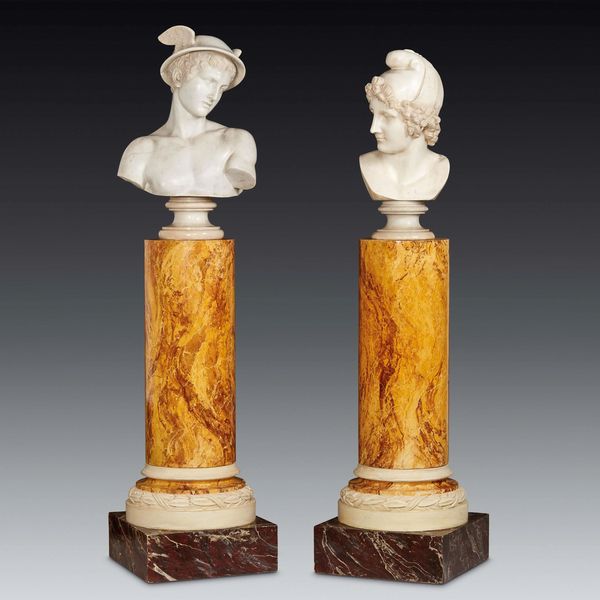 COPPIA DI BUSTI, SCUOLA NEOCLASSICA  - Asta INTERNATIONAL FINE ART - Associazione Nazionale - Case d'Asta italiane