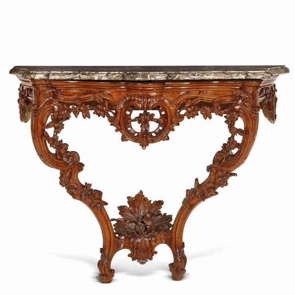 DUE CONSOLE DA PARETE, FRANCIA, SECOLO XVIII  - Asta INTERNATIONAL FINE ART - Associazione Nazionale - Case d'Asta italiane